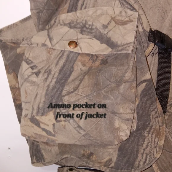Realtree Hardwood Vintage Hunt Vest Mosquito Mask Camo 4 Pocket 1 Pouch Adjust. - Picture 10 of 15